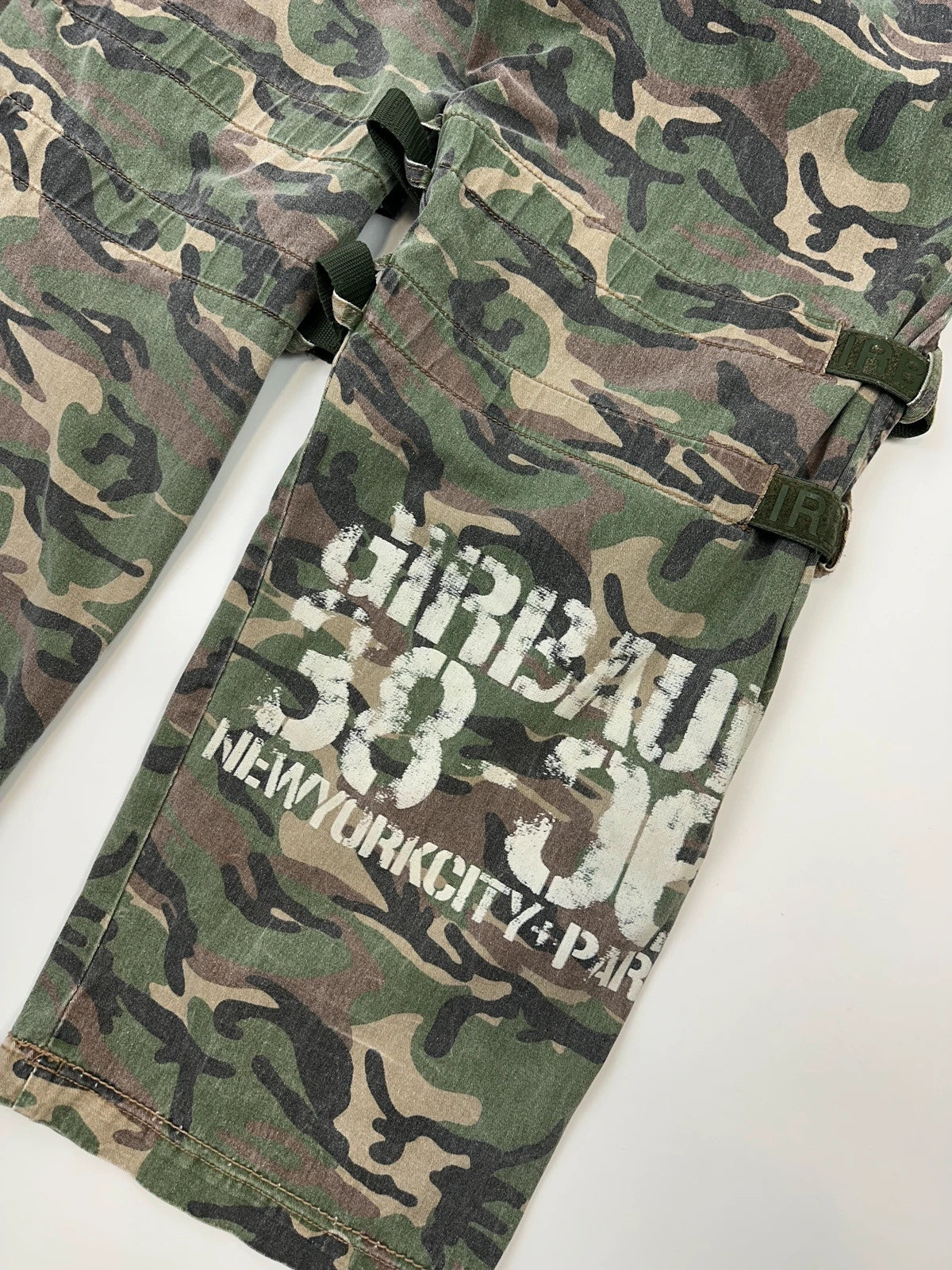 Marithé + François Girbaud 00’s Camo Baggy Straps Denim Pants