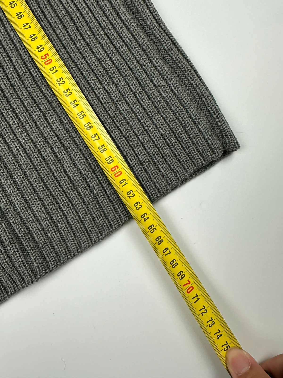 Prada Sport 00’s Khaki Ribbed Wool High Neck Sweater Knit