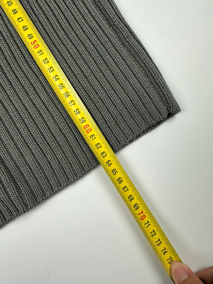 Prada Sport 00’s Khaki Ribbed Wool High Neck Sweater Knit