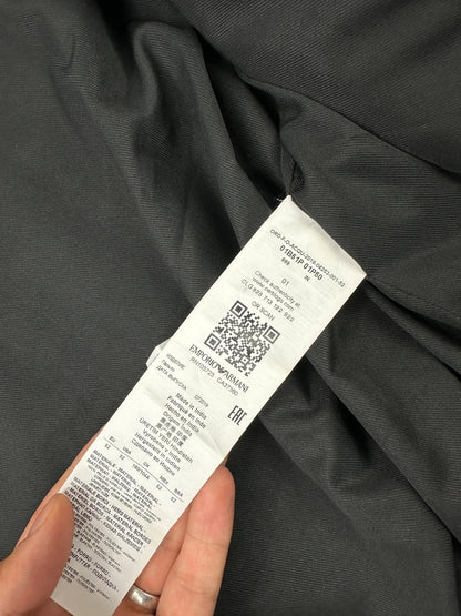 Emporio Armani FW2019 Black Lamb Leather Bomber Jacket