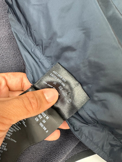 Prada Milano SS2015 Navy Blue Nylon & Cotton Hybrid Zip-Up Sweater