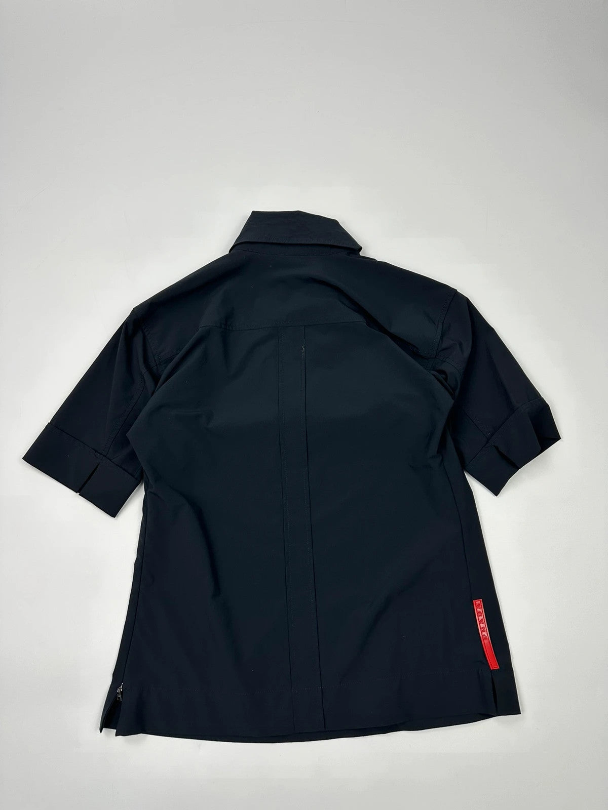 Prada Sport SS2000 V Neck Light Nylon Navy Blue Top Shirt