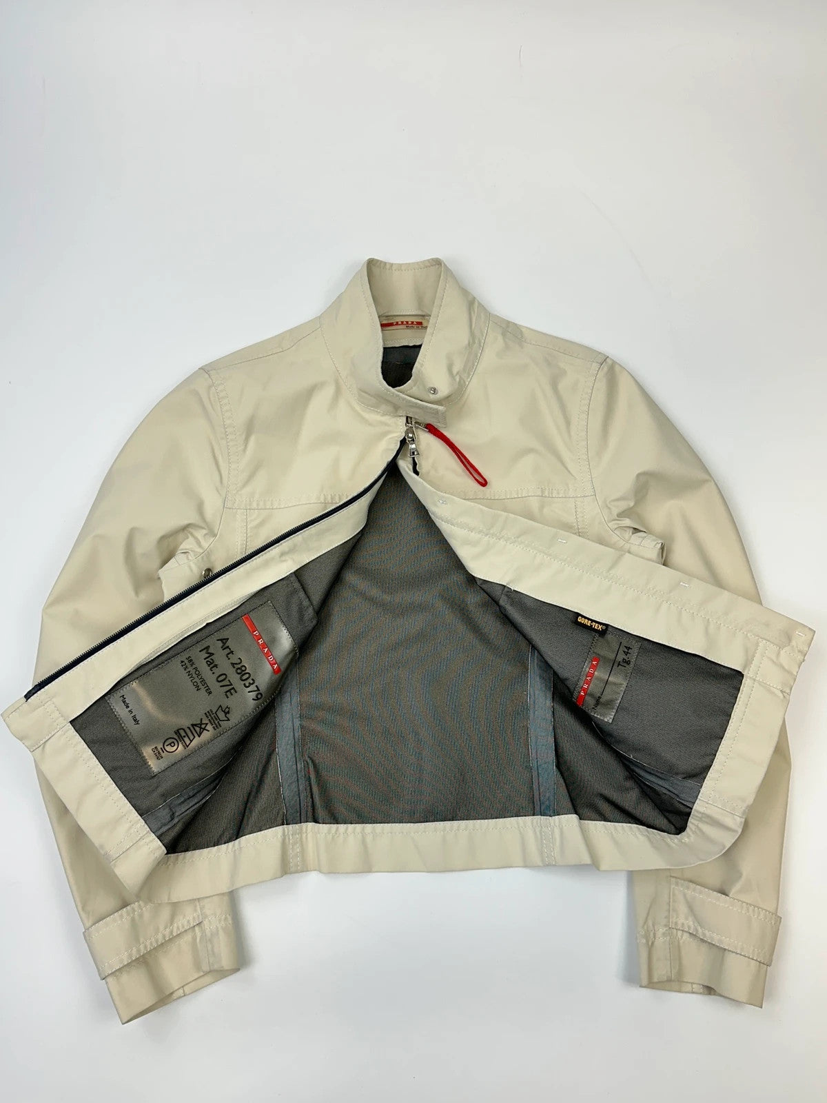 Prada Sport SS2000 Nylon Beige Gore-Tex Rain Jacket