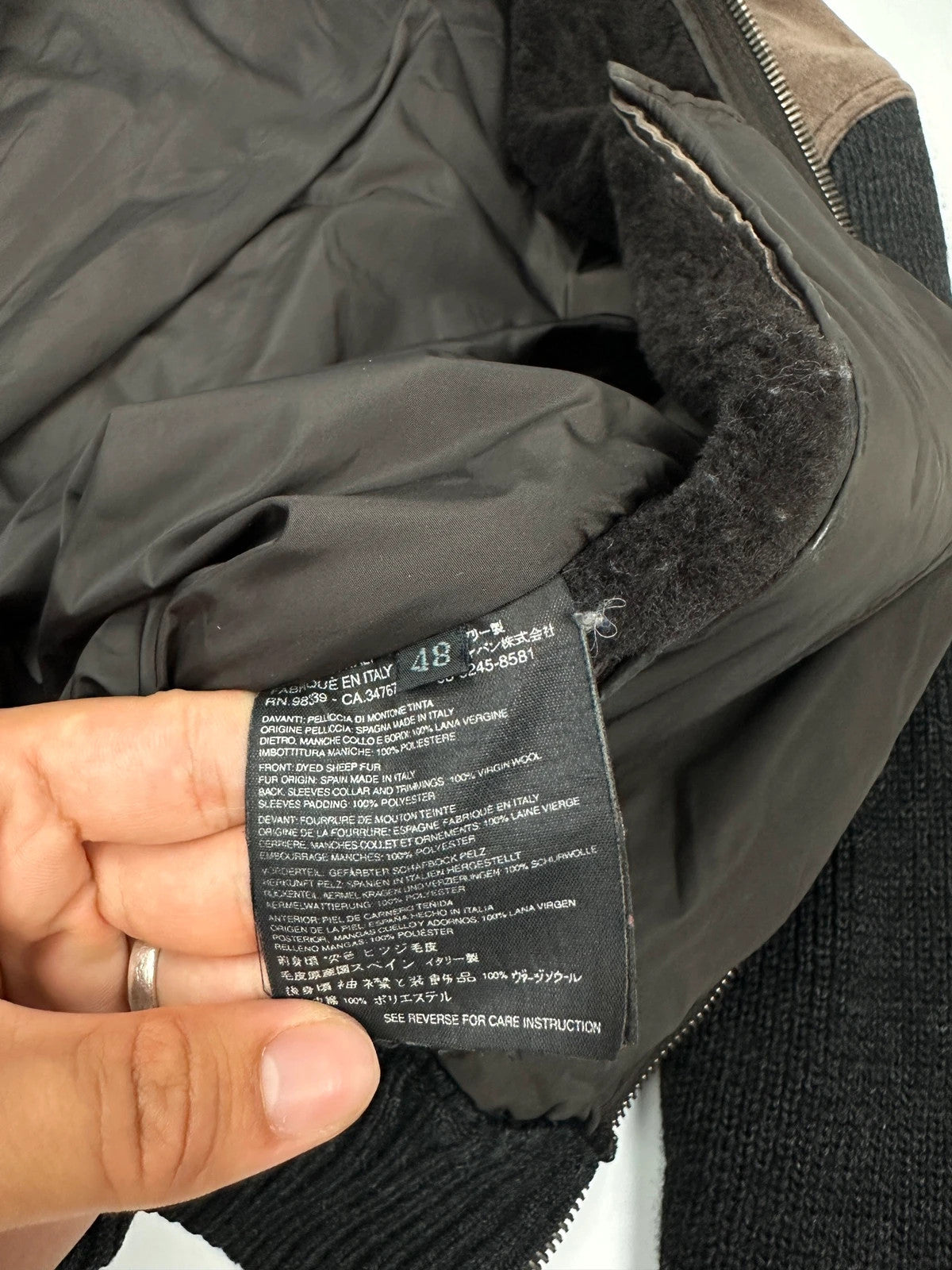 Prada Sport FW2004 Heavy Leather & Wool Bomber Bombardier Jacket