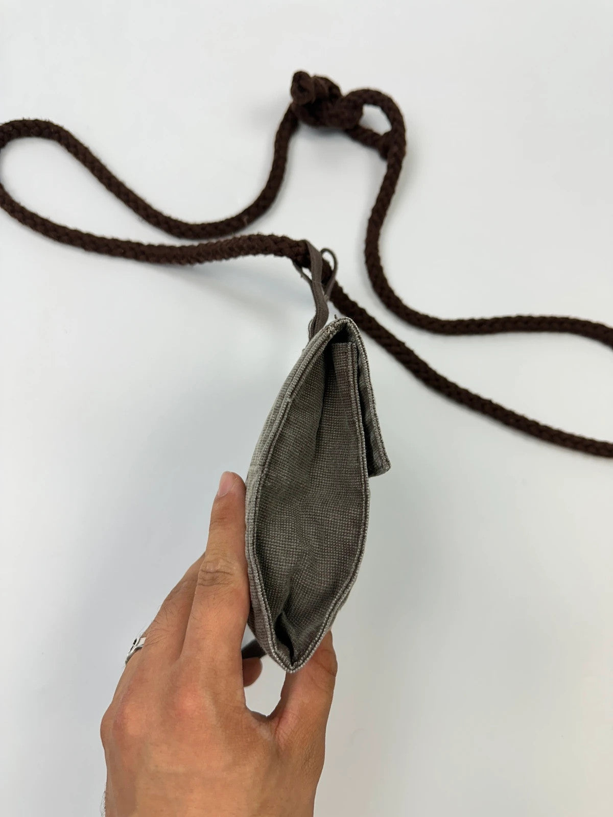 Marithé + François Girbaud 90’s Brown Canvas Everyday Pouch Bag