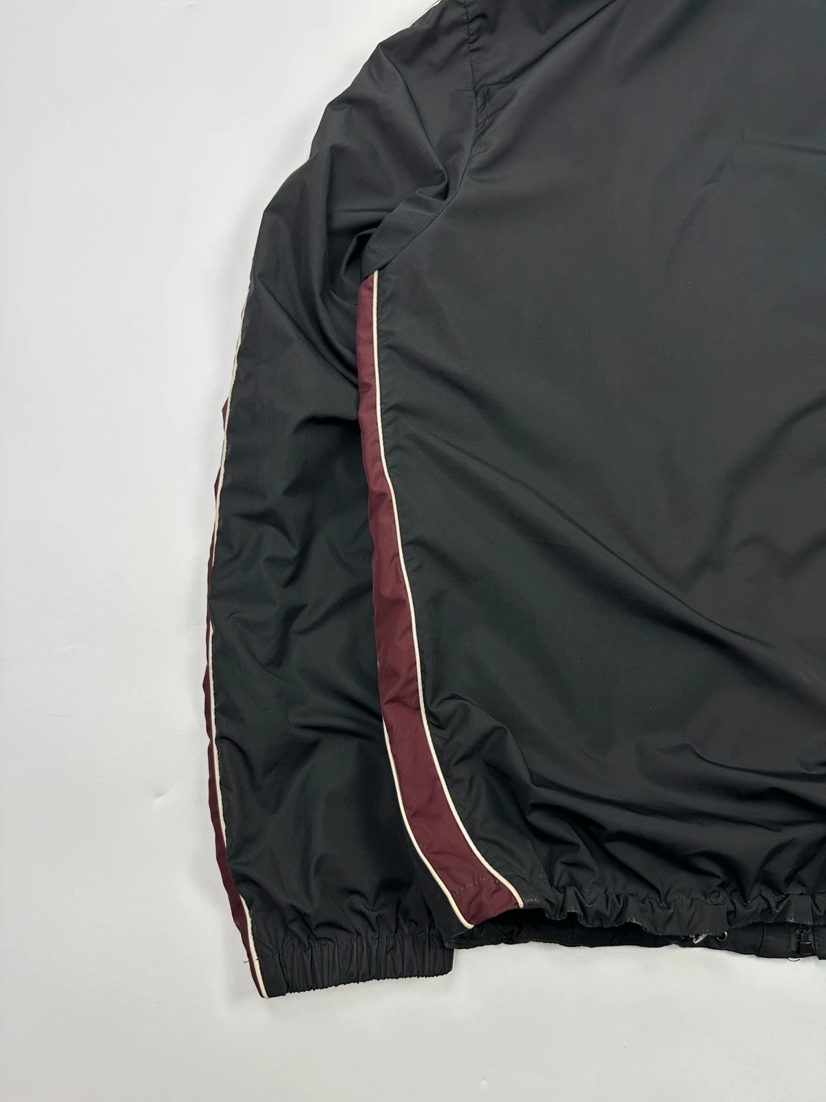 Prada Sport FW2018 Black & Burgundy Nylon Hooded Jacket
