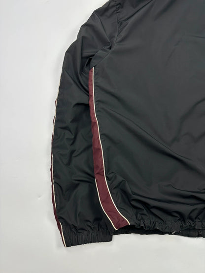 Prada Sport FW2018 Black & Burgundy Nylon Hooded Jacket
