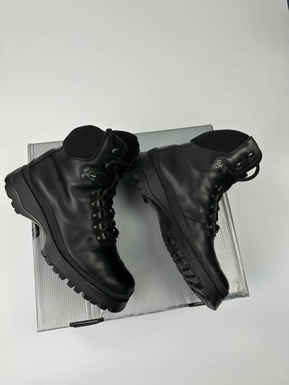Prada Sport FW1998 Skiskolaer Black Leather Hiking Boots