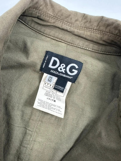 Dolce Gabbana Army military utility jacket Green kaki veste armée