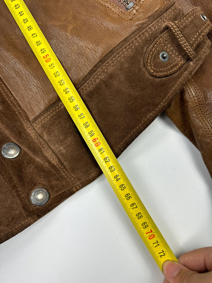 Dolce & Gabbana 00’s Leather Suede Brown Flight Bomber Jacket