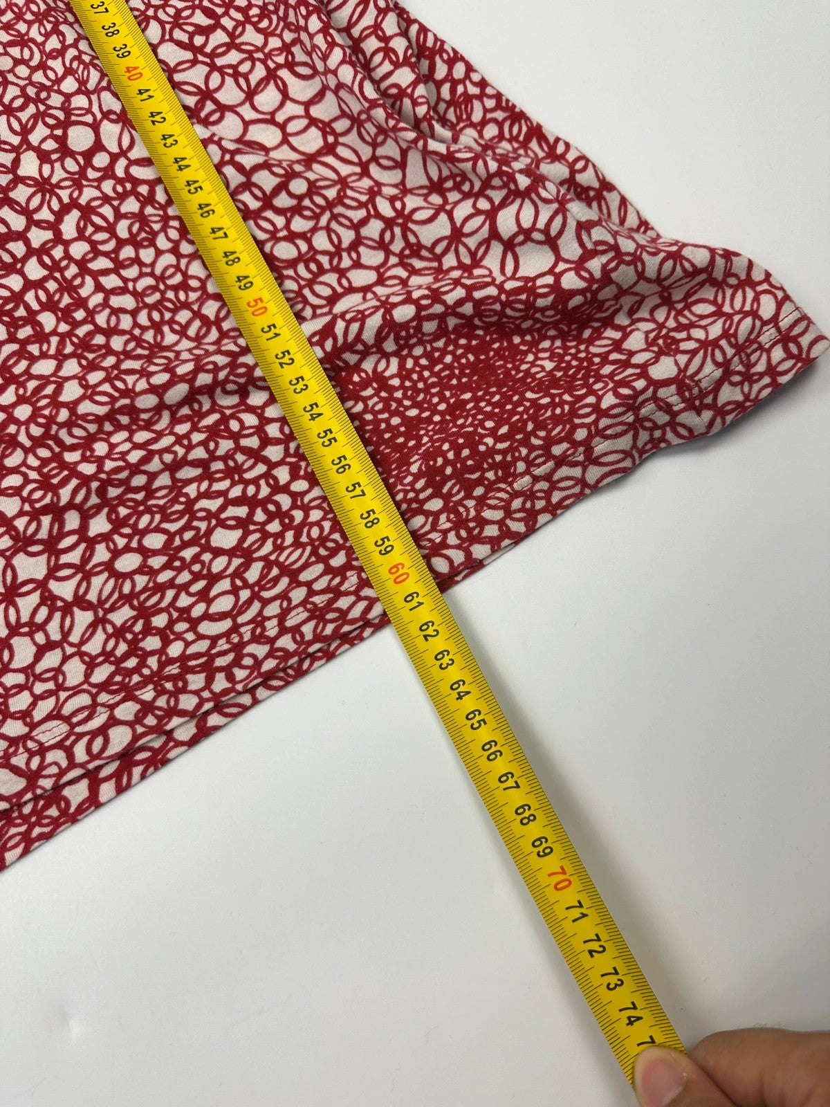 Prada Milano SS2000 Red & White Bubble Print Silk Tee