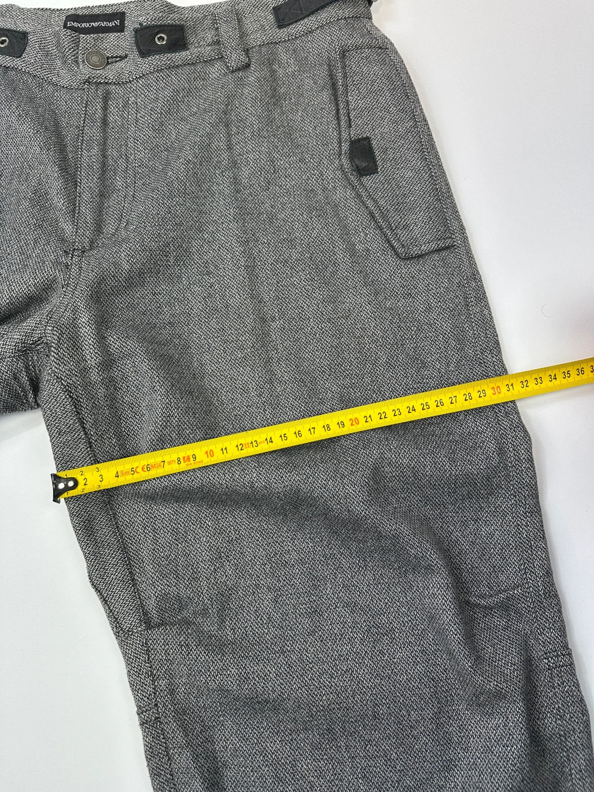 Emporio Armani FW2007 Grey Wool Wide Legs Dress Pants