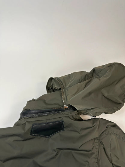 Marithé + François Girbaud 00’s Khaki Hooded Down Puffer Jacket