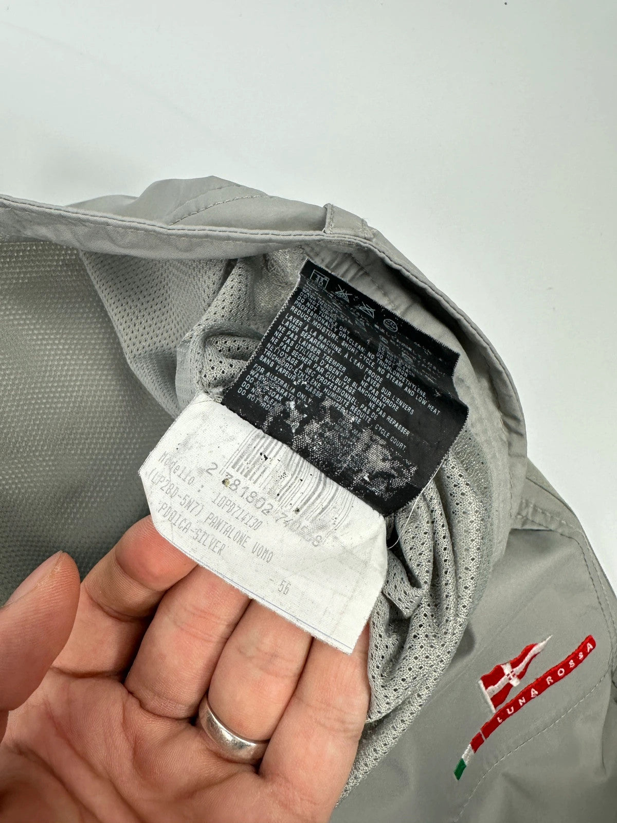 Prada Sport X Luna Rossa FW2006 Sailing Waterproof Grey Nylon Pants