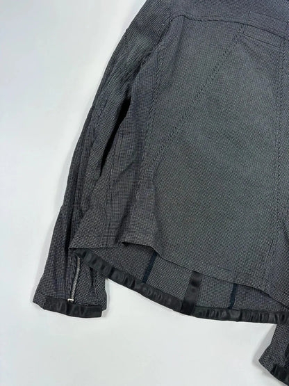 Marithé + Francois Girbaud jacket pied de poule veste fitted