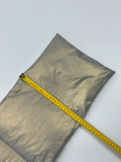 Prada Sport FW99 Magnetic Closure Silver Shiny Padded Scarf