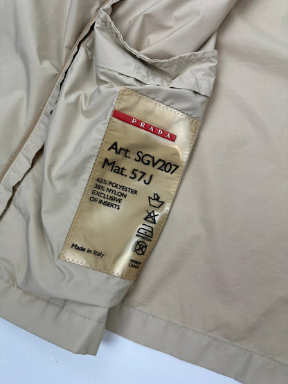 Prada Sport SS2000 Light Cream Nylon Jacket RedTab