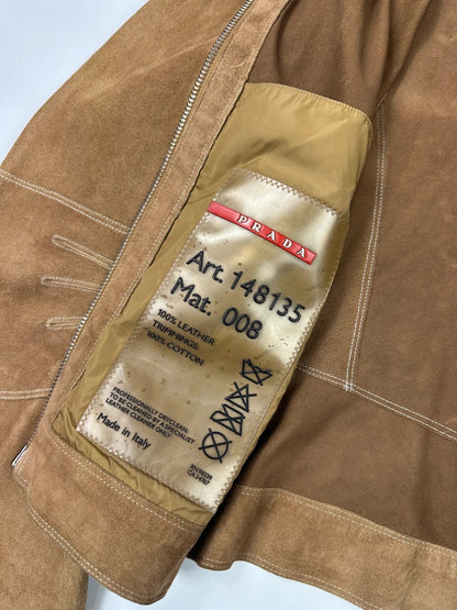 Prada Sport SS2002 Beige Suede Light Boxy Jacket