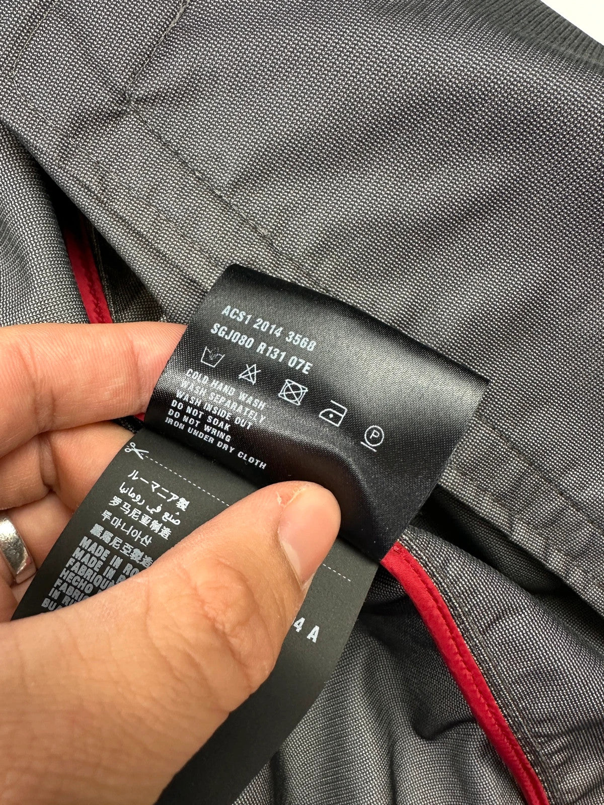 Prada Sport FW2014 Red Nylon Light Bomber Waterproof Jacket