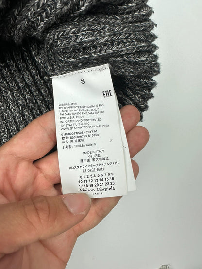 Maison Margiela FW2017 Line 14 Grey Knit Sweater Zip Sleeves