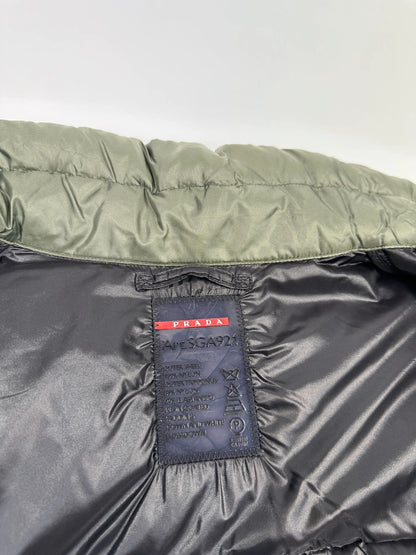 Prada Sport FW2012 Green & Black Hybrid Down Puffer Jacket