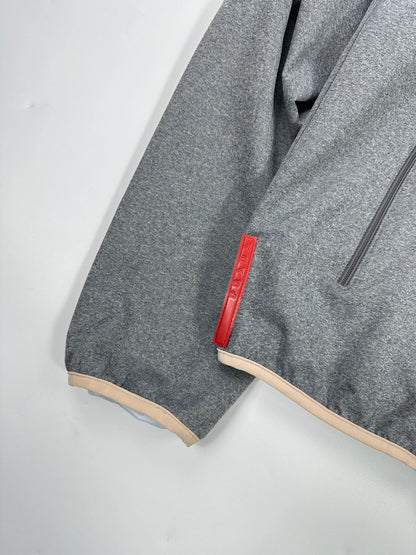 Prada Sport FW2000 Sky Blue & Grey Reversible Removable Sleeves Jacket