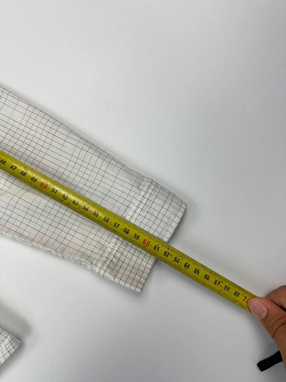 Miu Miu SS2000 White Checkered Plaid Shirt