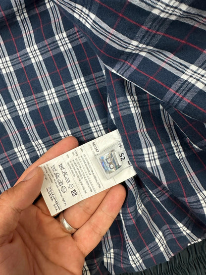 Dolce & Gabbana 00’s Multi Zip Tartan Layer Navy Blue Cotton Hood Jacket