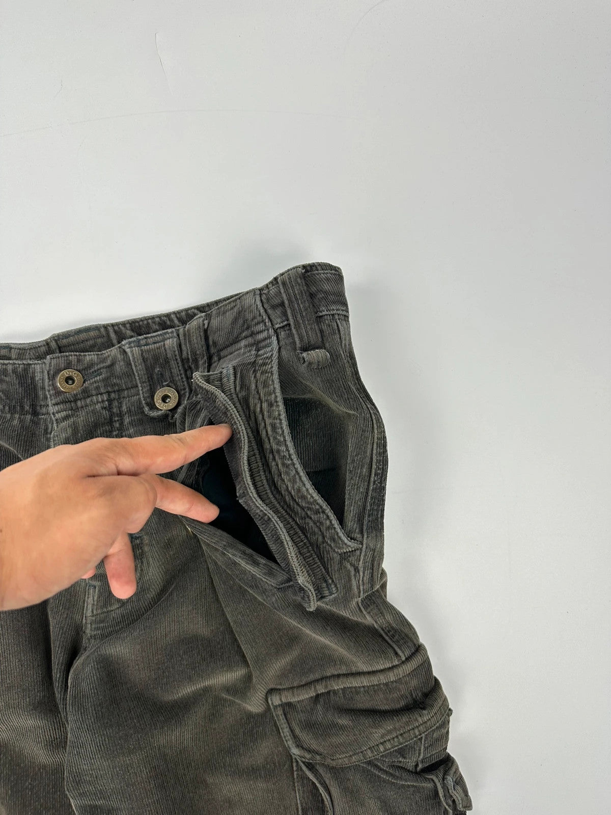 Dolce & Gabbana Khaki Cargo Corduroy Pants