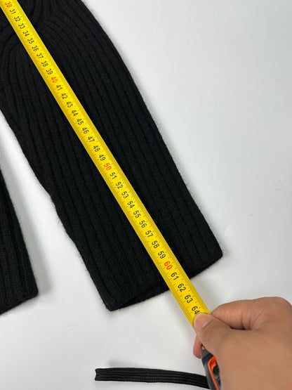 Prada Sport FW2006 Black Ribbed Wool TurtleNeck Knit Sweater