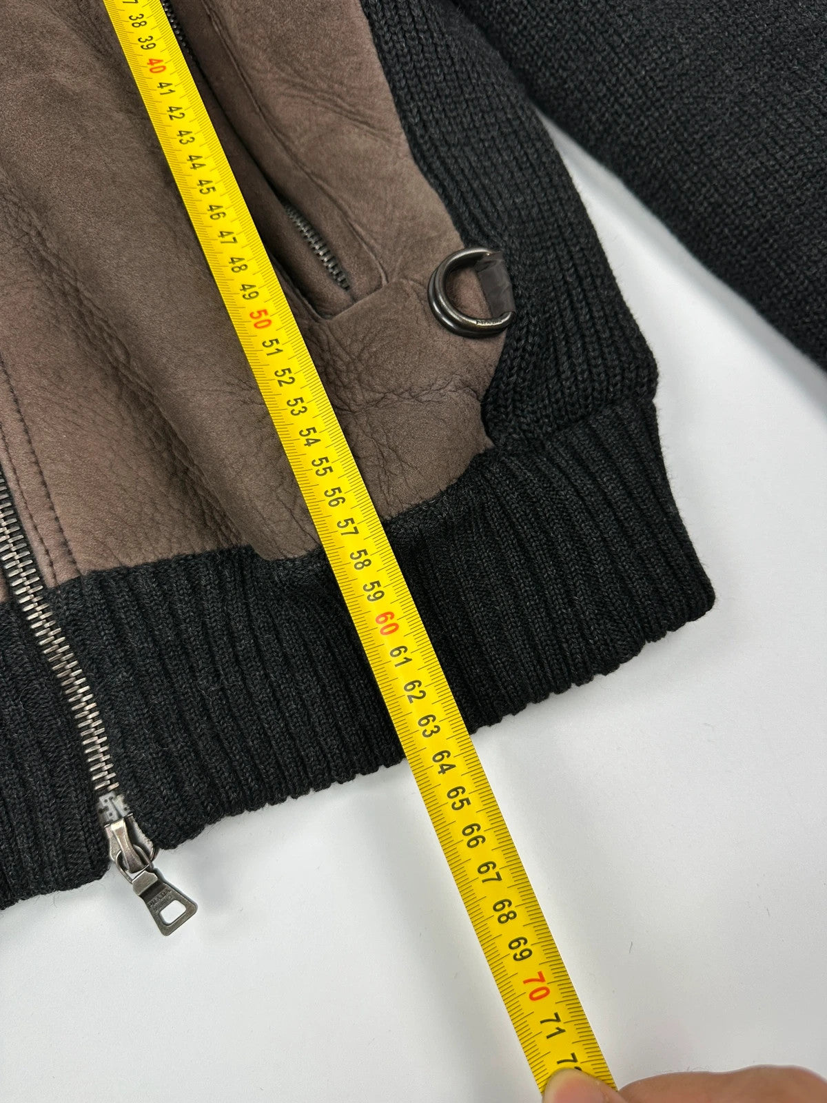 Prada Sport FW2004 Heavy Leather & Wool Bomber Bombardier Jacket