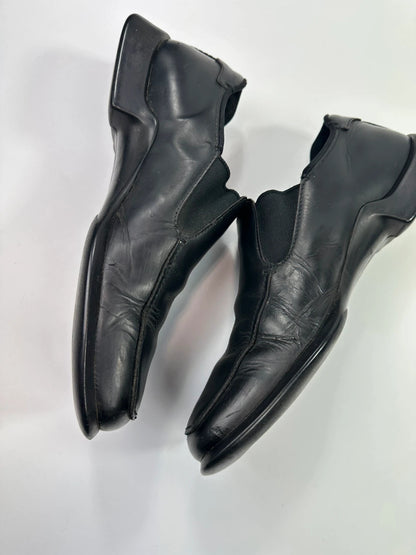 Prada Milano FW1999 Black Leather Square Toe Loafer  Dress Shoes