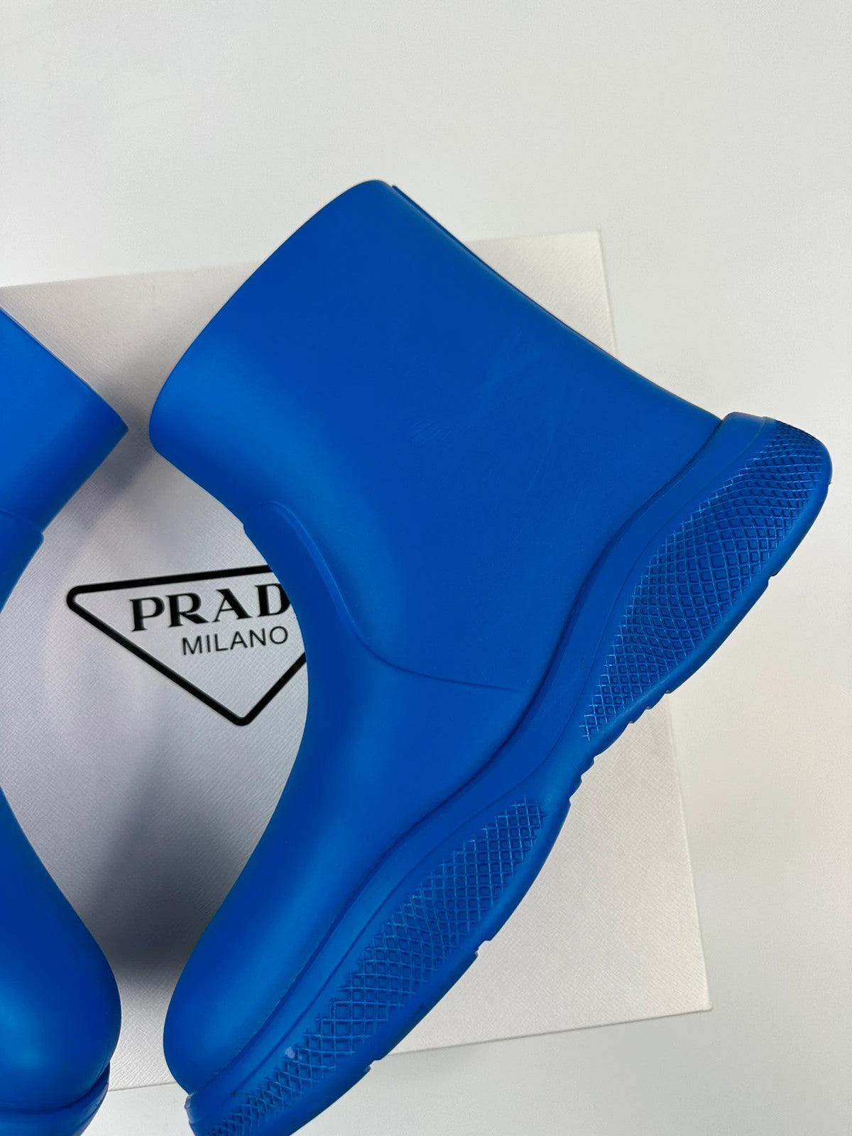 Prada Electric Blue Astroboy Boots Triangle