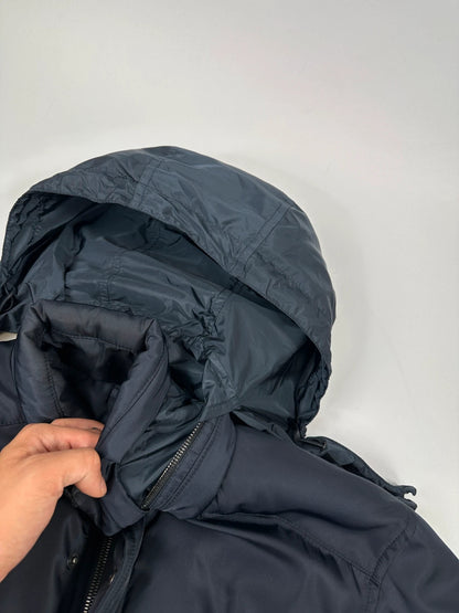 Prada Milano FW2019 Navy Blue Nylon Padded Hooded Jacket