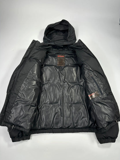 Prada Sport FW2007 Black Tech Nylon Removable Sleeves Down Puffer Jacket