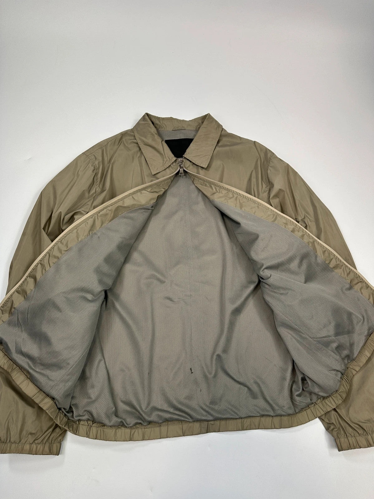 Prada Milano SS1998 Light Khaki Nylon Shirt Jacket