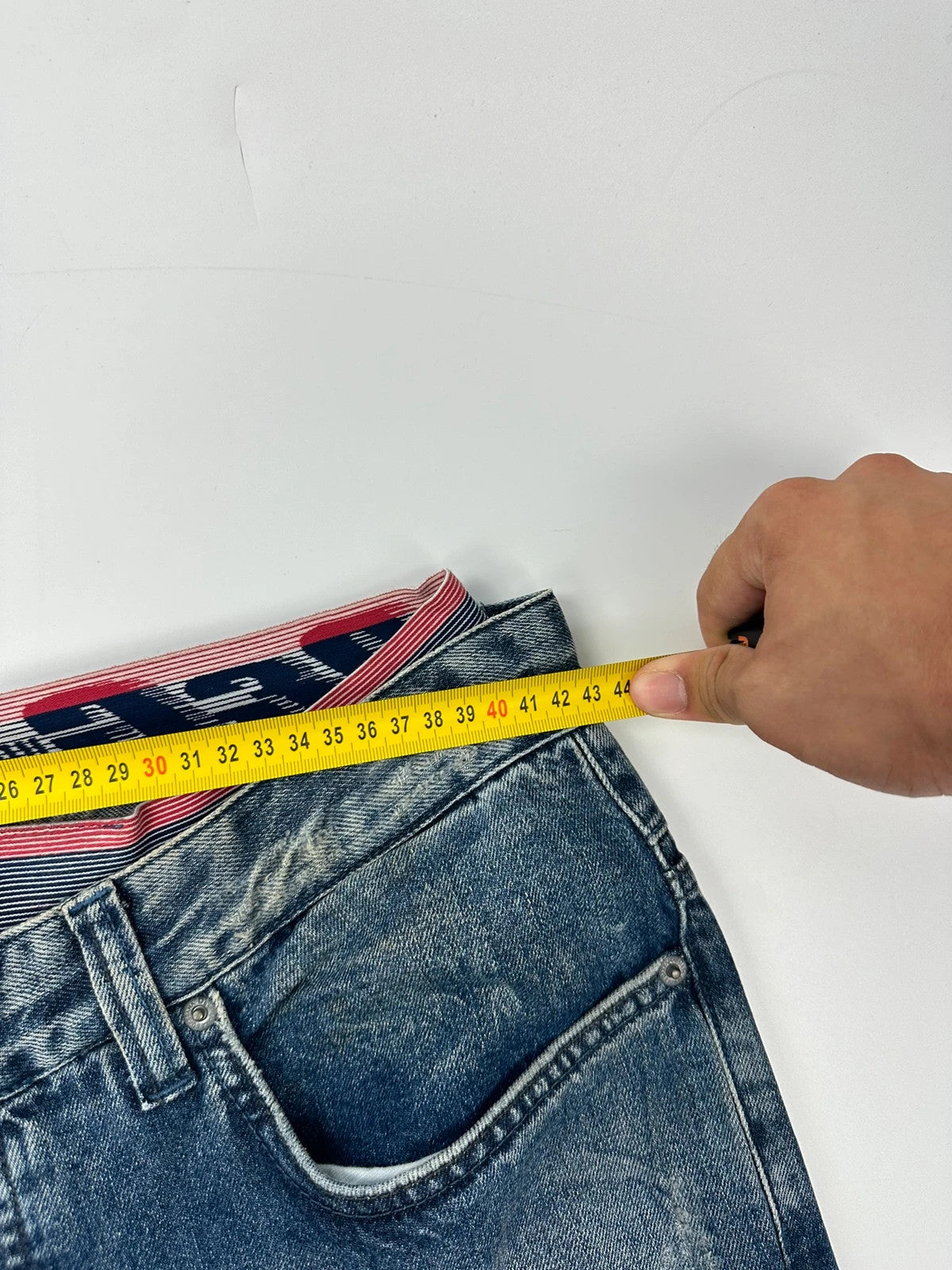 Dolce & Gabbana 00’s Double Waist Destroy Baggy Denim Pants