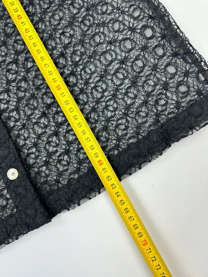 Dolce & Gabbana 00’s Laces Mesh See Trough Black Shirt