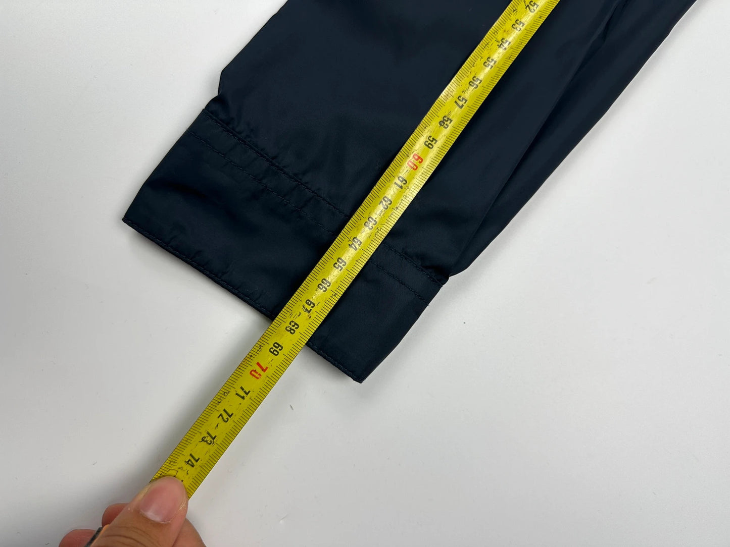 Prada Milano SS2009 Nylon Navy Blue White Stripes Shirt Jacket