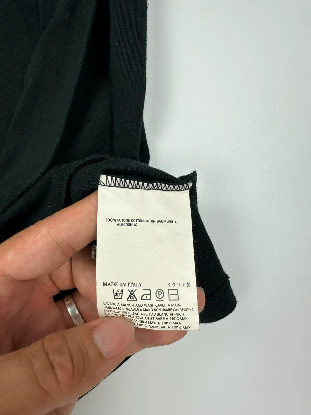 Maison Martin Margiela SS09 Line 10 Black Scarf Pocket Tee Shirt