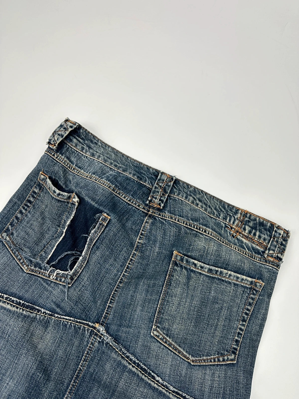 Marithé + Francois Girbaud SS2001 Denim Destroy Skirt