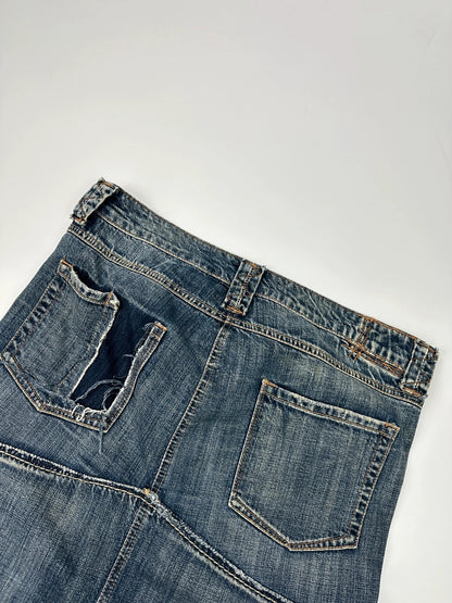 Marithé + Francois Girbaud SS2001 Denim Destroy Skirt