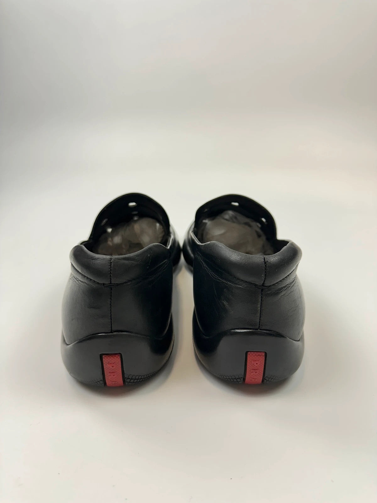 Prada Sport SS1999 Perforated Leather Mules Black Loafer Shoes