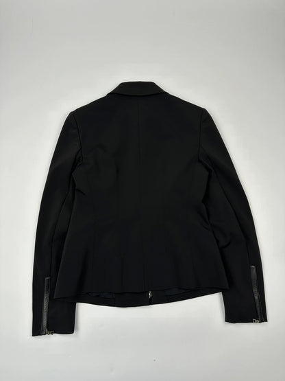 Prada Milano FW2003 Black Blazer Shirt Jacket Elegant