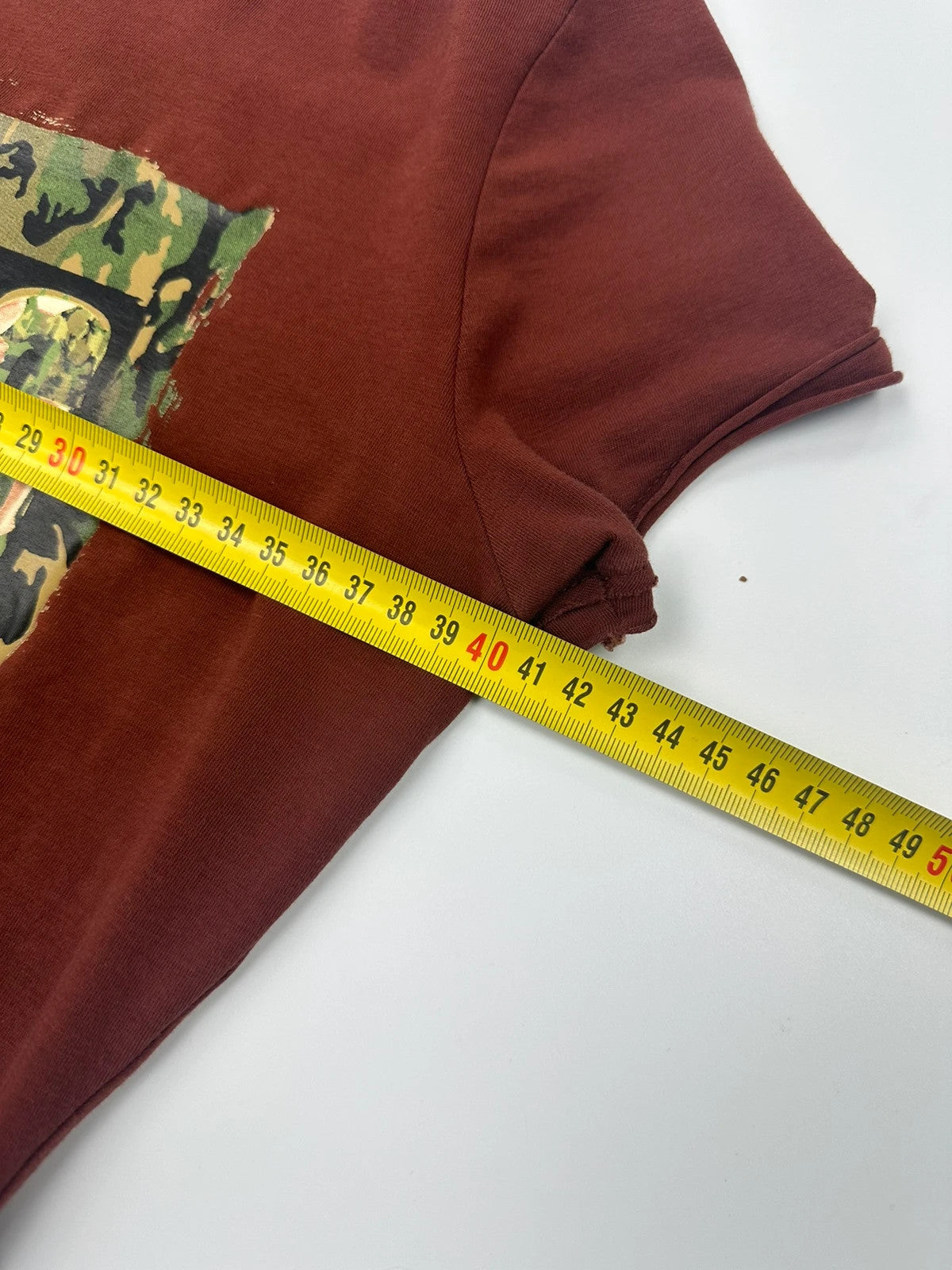 Jean Paul Gautier 00’s Printed Burgundy Top Tee