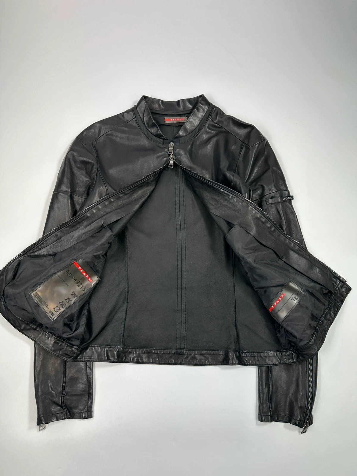 Prada Sport SS2006 Black Leather Jacket