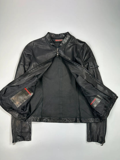 Prada Sport SS2006 Black Leather Jacket