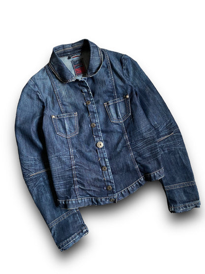 MARITHE + FRANCOIS GIRBAUD DENIM CROP JACKET