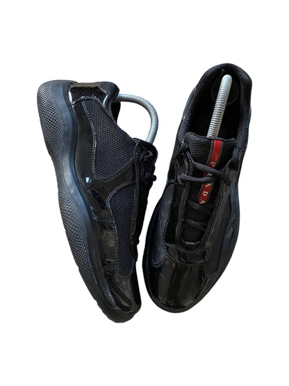 PRADA AMERICA’S CUP BLACK VERNIS LEATHER PATENT