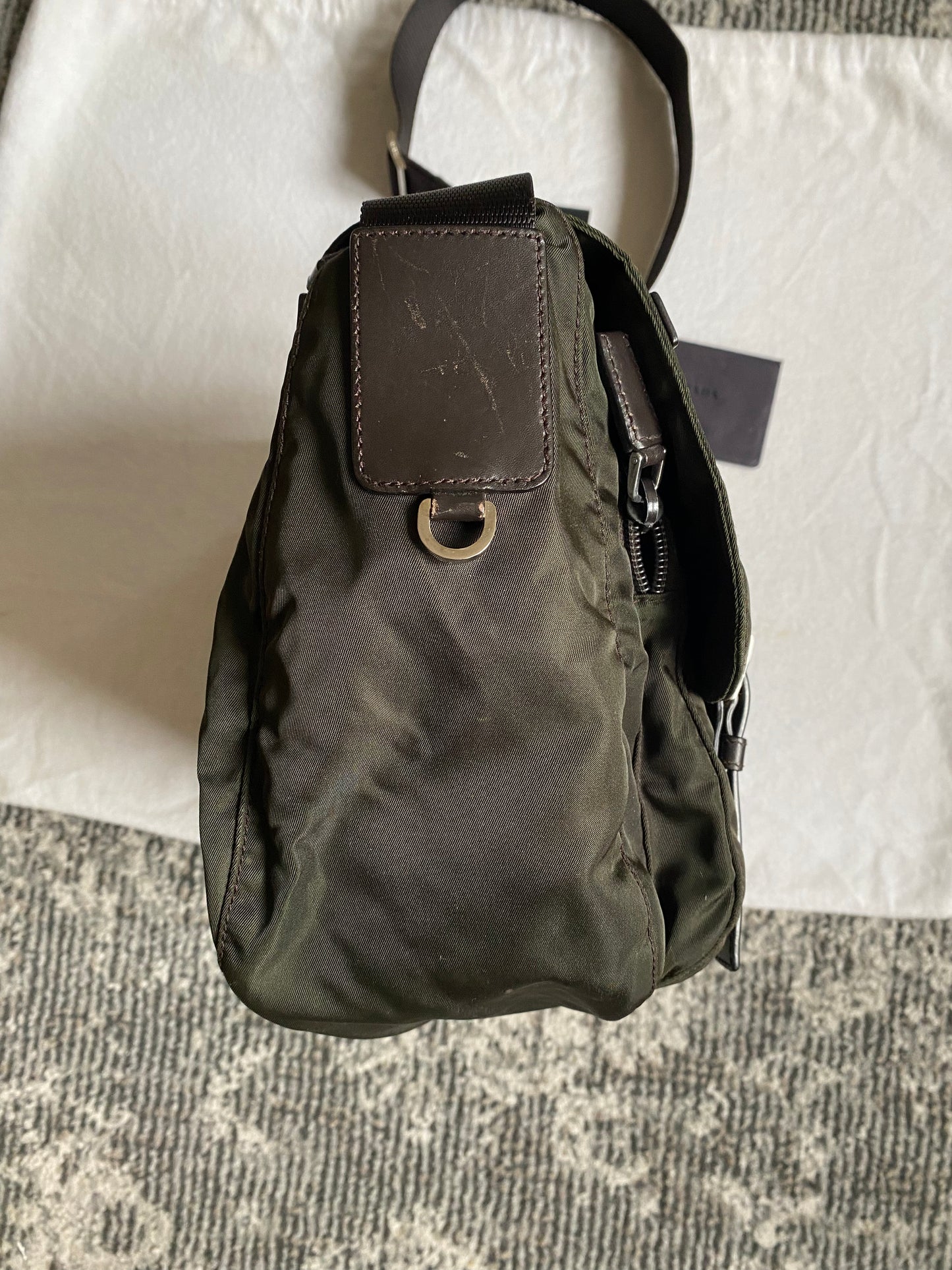 PRADA KAKI MESSENGER BAG